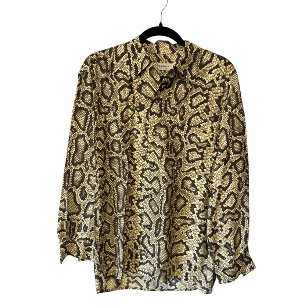 Revolve Equipment Snake Python Print Blouse Size S - image 6